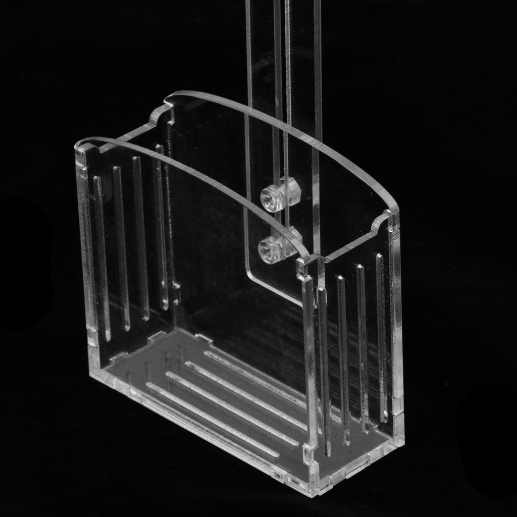 Aquarium Fish Tank Aquatic Crystal Acrylic Pot Cup Holder Decor Ornaments Clear