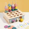 Montessori Wooden Drawer Box Early Education Textile Drum Pressure Ball and Puzzle Toys for Kindergarten