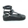 Excellent HERMES Sandals Enid Velcro ankle strap leather black leather Women 37 Used