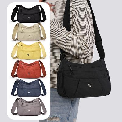 Crossbody Bag Women's Large Capacity Shoulder Bag Lightweight Multi-Layer Middle-Aged Mother Bag