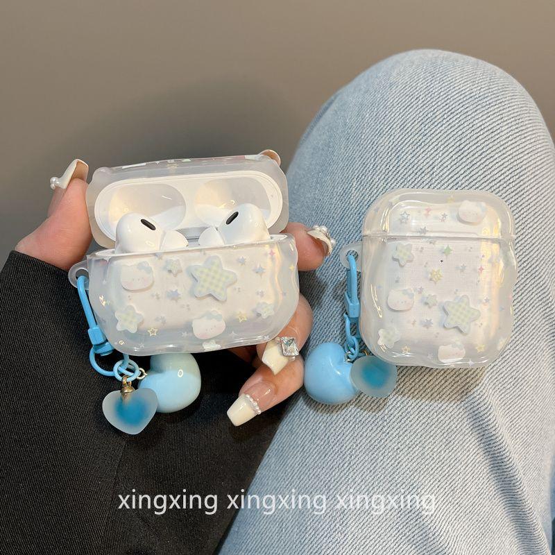 INS Cute Blue XINGX Cat Applicable Airpods4 Protective Case Apple Bluetooth Airpodspro2 Earphone Case 3 Generation