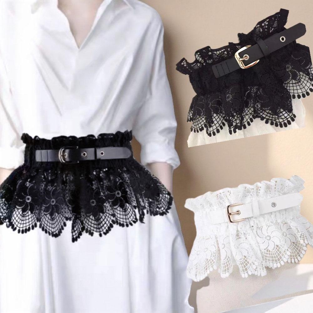 Lace Belt Elastic Elastic Lace Belt Wide Waist Band Fashionable Fashion Waist Belt For Skirt Dress Shirt