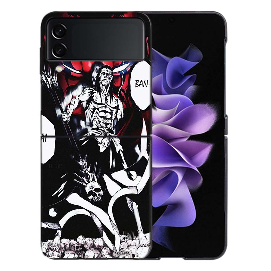 

BLEACH Zaraki Kenpachi Coque For Samsung Z Flip7 6 Galaxy Case Shockproof Z Flip5 Z Flip3 4 5G Hard Cover Phone TPU PC Hard Fun Galaxy Z Flip 3 5G