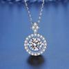 Collana Pendente in Argento Sterling S925 di Alta Gamma con Moissanite - Regalo Lussuoso per Lei