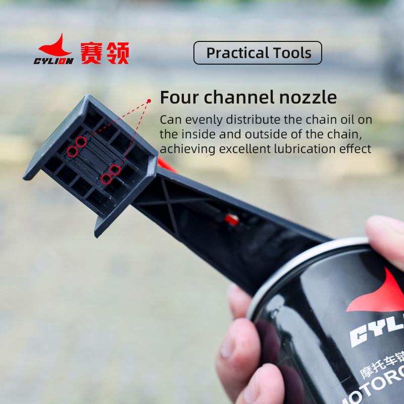 Motorcycle Chain Cleaning Tool 110mm Chain Oiler Cleaning Brush Oil Sprayer Oiling Diverter Bicycle Maintenance Tools