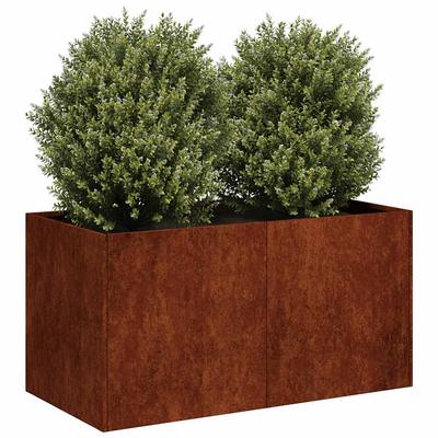 Pot Rusty 80X40X40 Cm Stainless Steel