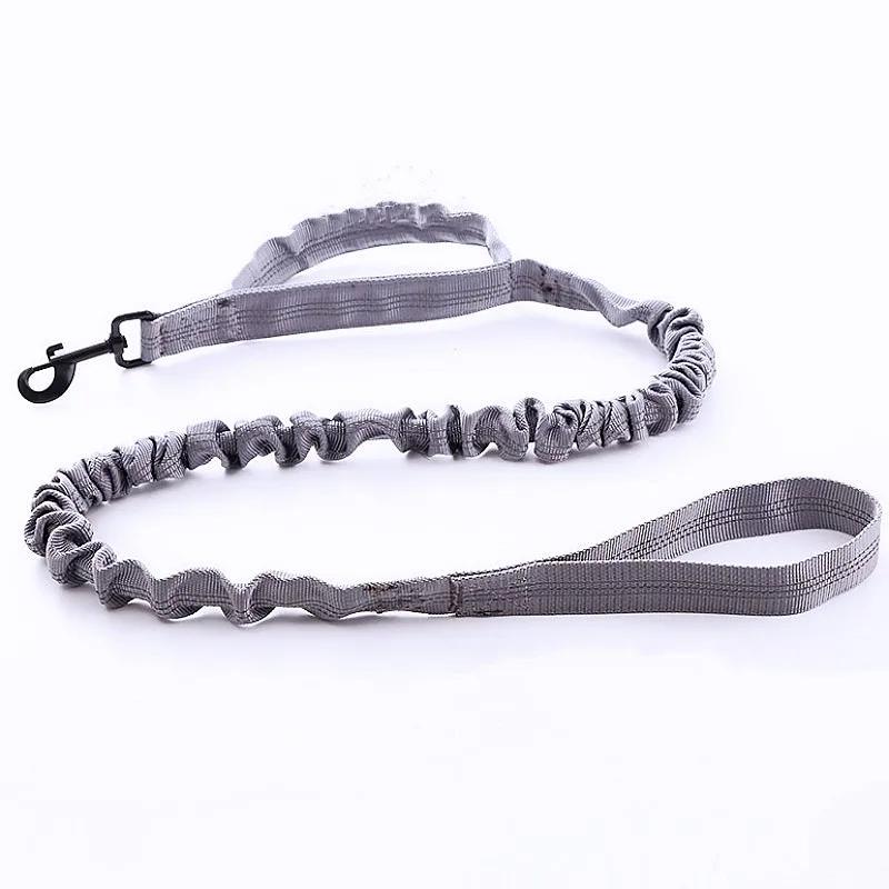 Dog Leash Double Handle Leashes for Dog Walking Reflective Dogs Chain Retractable Dogs Leash Nylon Elastic Chain for Pet Walker