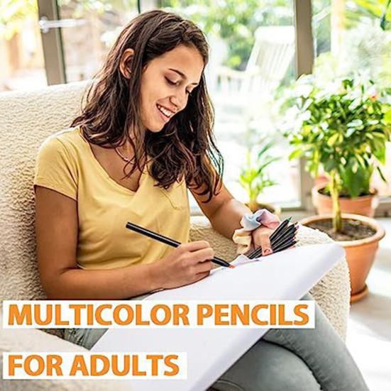 Yousheng 8/12Pcs Gradient Rainbow Pencil Set Kids Adults Giant Colored Pencils Artwork Coloring Sketching Pencil Art School Supplies