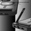 Custodia Magnetica per Cellulare con Cavalletto Cover Nera Trasparente con Supporto per iPhone 17 Pro Max 16 15 14 13 12 Mini 11