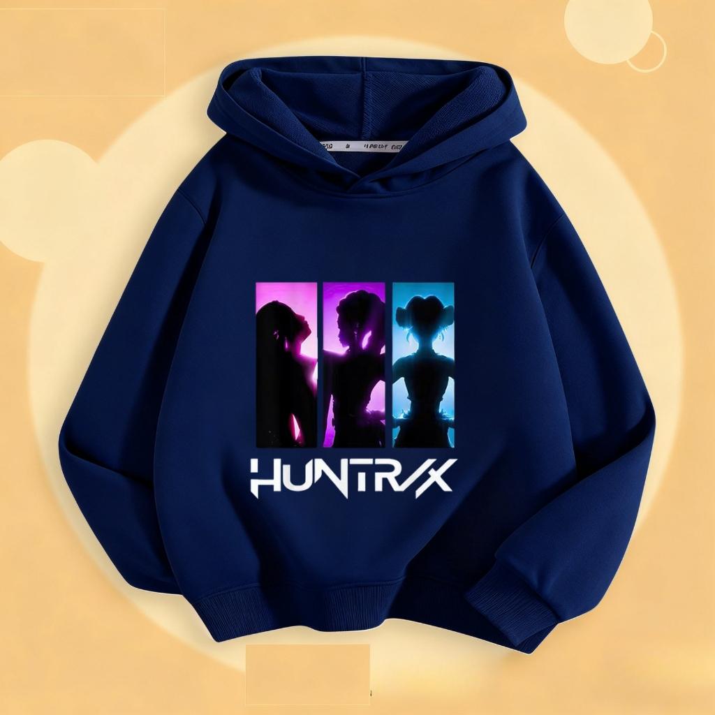 KPop Dämonenjäger Mädchen Hoodies Frühlingskleidung Neue Mode Einfache bedruckte Kapuzenoberteile Sweatshirts Kinderbekleidung Hoodie 1-7J