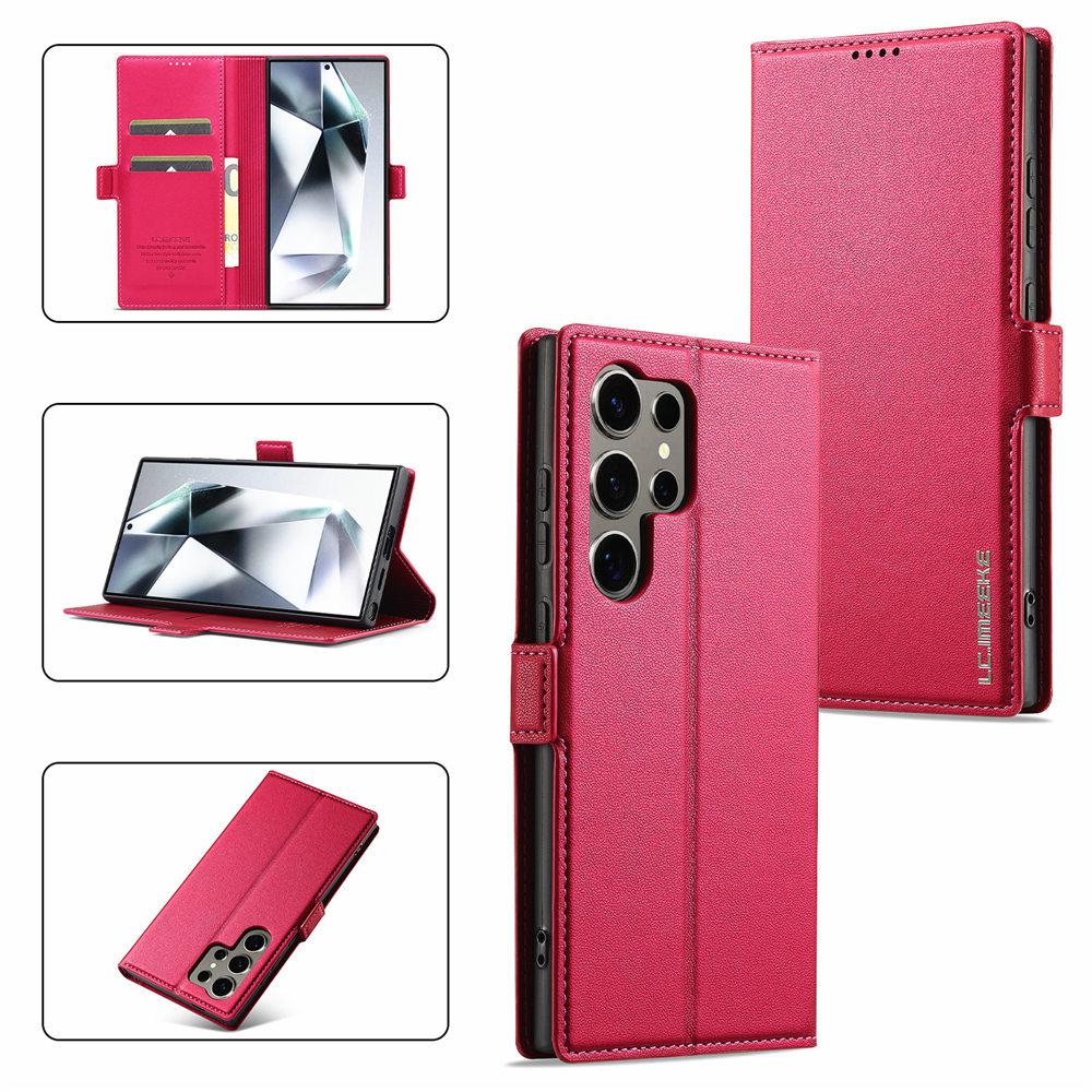 Flip Wallet Lederhülle für Samsung Galaxy S25 Edge S24 S23 S22 Ultra S21 Plus S20 FE Handyhülle Kartenfach Ständerhalter Coque