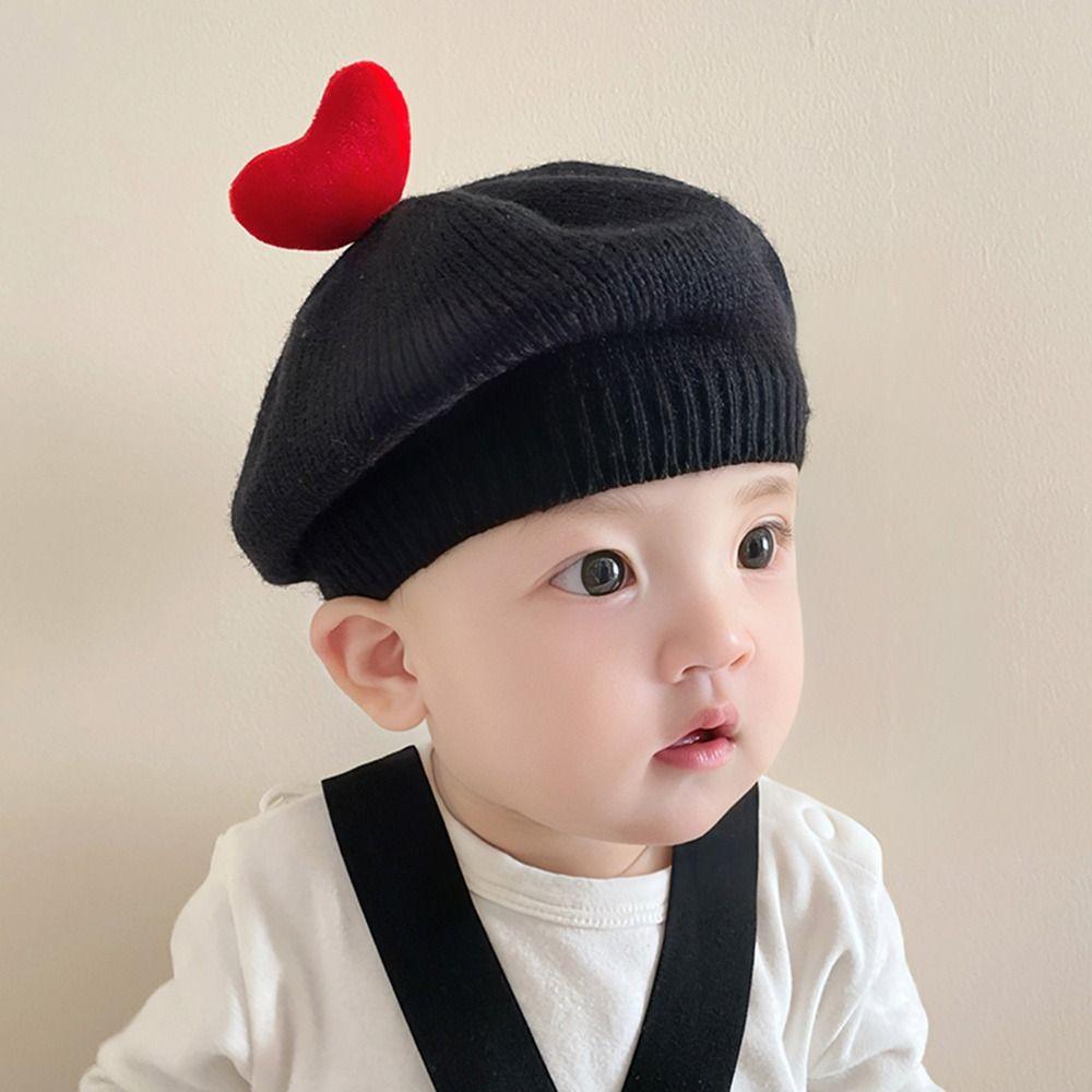 Knit Bonnet Kids Knitted Hats Fashion Artist Painter Cap Warm Hat Baby Beret Hat  Outdoor