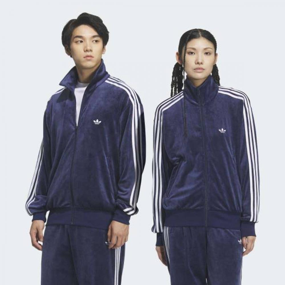adidas Felpa con zip Originals in velluto Fb Tt