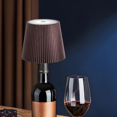 Lâmpada LED para garrafa de vinho, escurecimento contínuo, eficiência energética, fácil de usar, controle de toque, sem fio, abajur para garrafa, decoração para casa