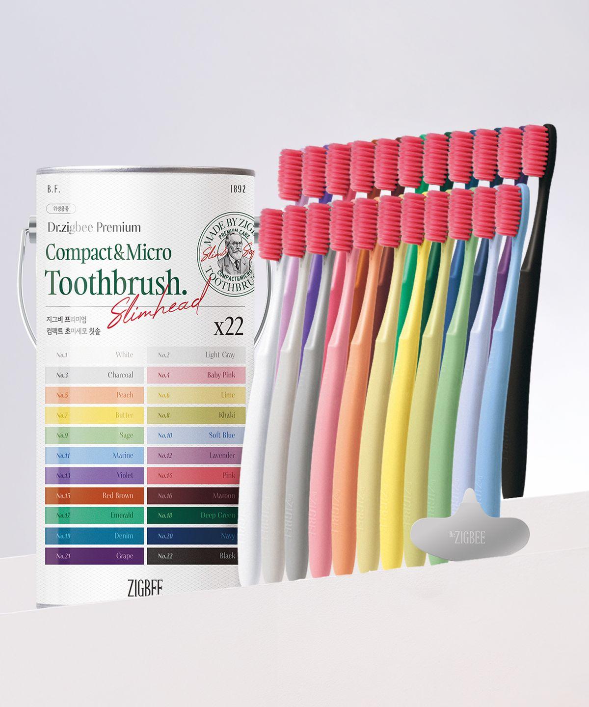 Premium Compact Scaling, Deep Clean Ultra-Fine Bristle Toothbrush, 22-Pack