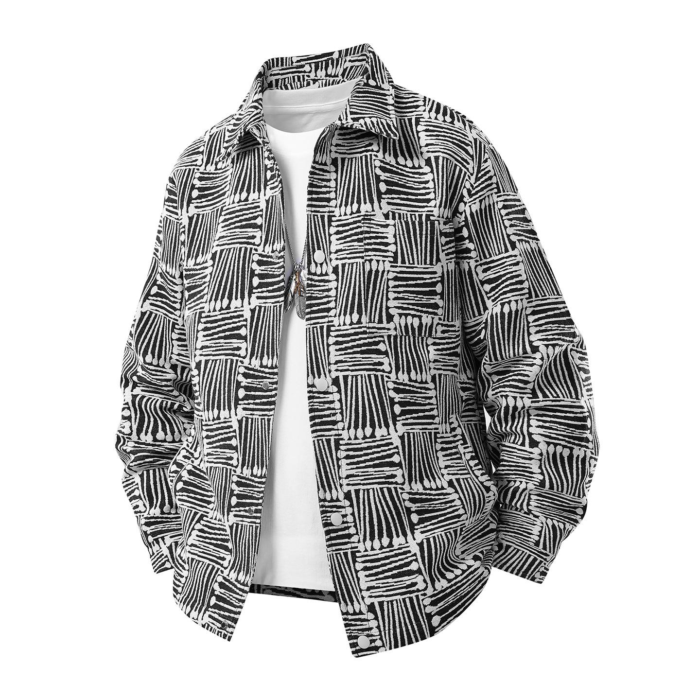 

Мужчины в пальто носят осенние твидовые рубашки и куртки M чёрный