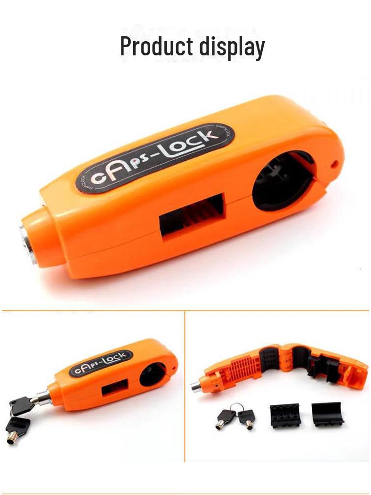 Electric Car Anti-Theft Handlebar Lock with Throttle Lock and Horn for Scooters and Motorcycles