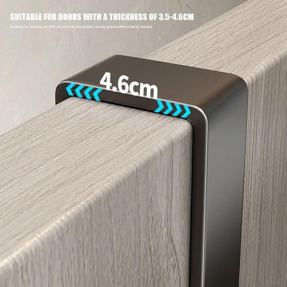 Double-layer Door Behind Coat Hook Strong Load-bearing Clothes Hanging Holder Closet