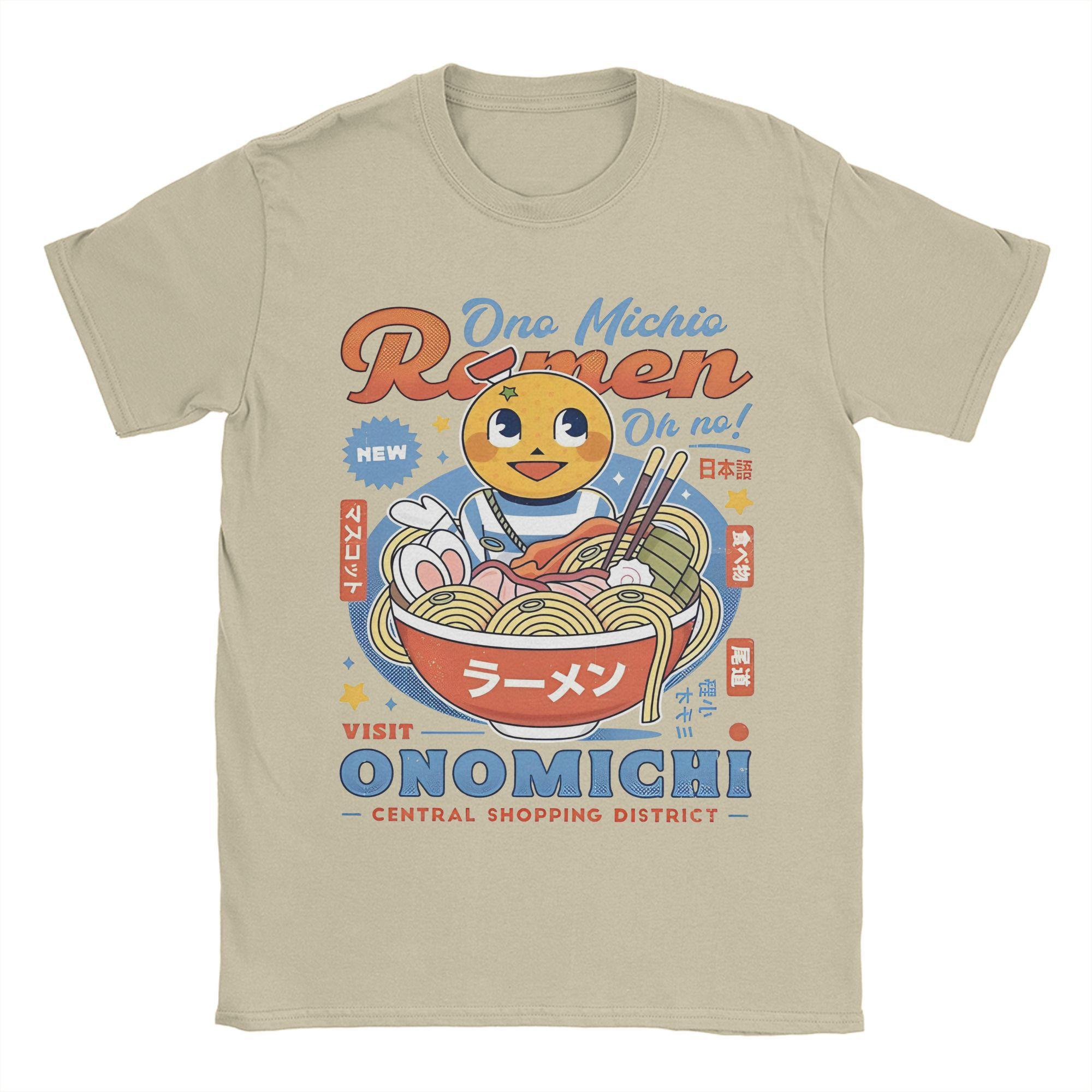 

Футболка Ono Michio Ramen Yakuza для мужчин, хлопковые топы, рубашки Ullzang с круглым вырезом и коротким рукавом M хаки