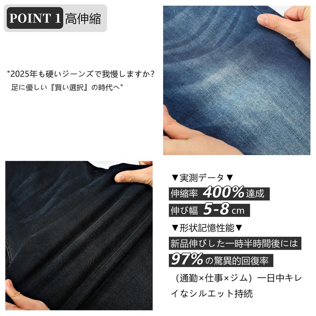 GINGTTO Stretch Skinny Slim Size 32 Men's Jeans, Fit,