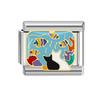 Bratara Italian Charm Otel Inoxidabil 9mm Diy Lucky Series 777 Black 8 Dog