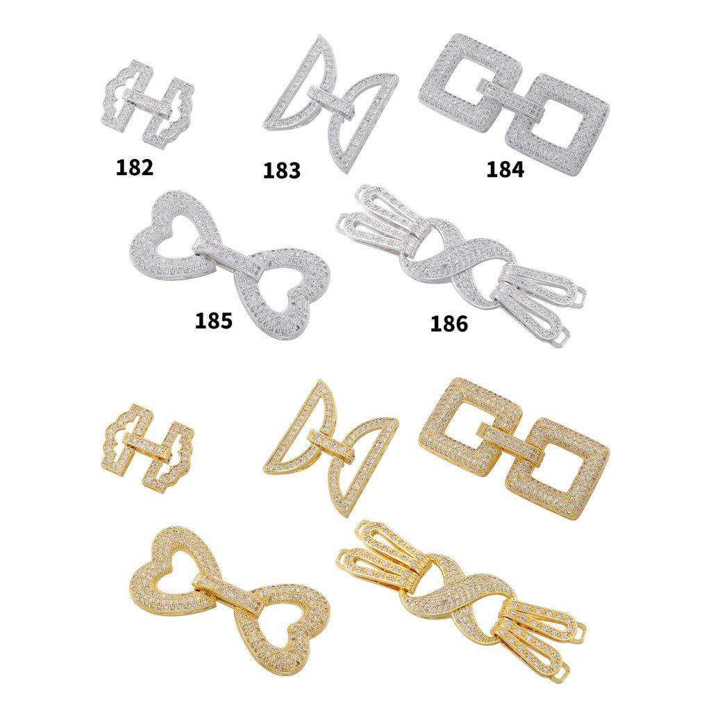 Chiusure per Gioielli con Incrostazione di Zirconi Completa Set di Accessori Versatili per Chiusure Fai da Te per Bracciale e Collana con Placcatura in Oro