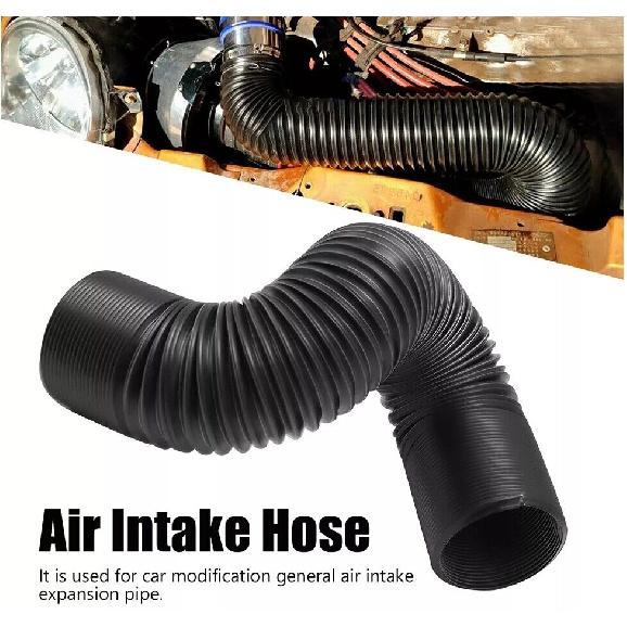 Black 3 Inch Adjustable Flexible Car Suv Turbo Cold Air Intake System Hose Pipe