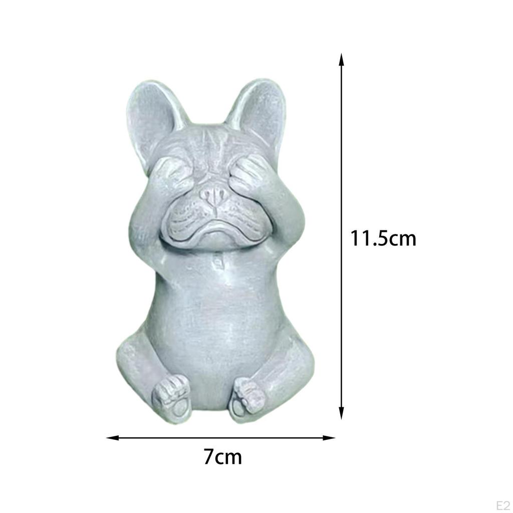 Statue Dog Sculpture Creative Sitting Garden Ornaments Outdoor Flower Beds Decor Gift