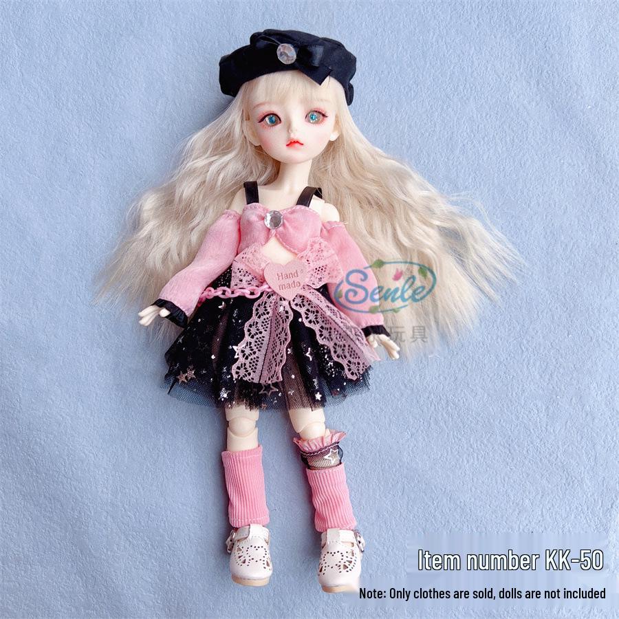 30 Cm BJD Doll Lolita Outfit Set - 6-Minute Dress Change for Girl's Gift