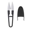 Sewing Scissors Practical Ceramic Yarn Thread Scissors Mini Cross-stitch Trimmer U Shape Scissors with Cover for Fishing
