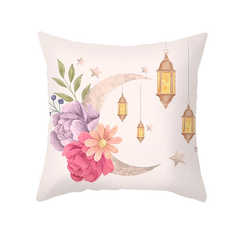 2024 Eid Mubarak Pillowcase Decor for Home Sofa Cushion Cover Islamic Ramadan Kareem Decoration Mosque Muslim Pillow Cover Gifts