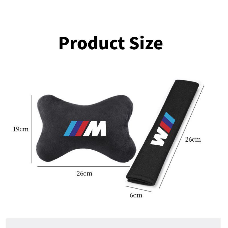 2025 Hot Car Seat Belt Protect Shoulder Pads Cervical Spine Headrest Neck Pillow for BMW E36 E46 E53 E90 E60 E93 E87 Auto Access