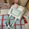 Spring New Student Backpack With Color Block Design And Nylon Material For School Use