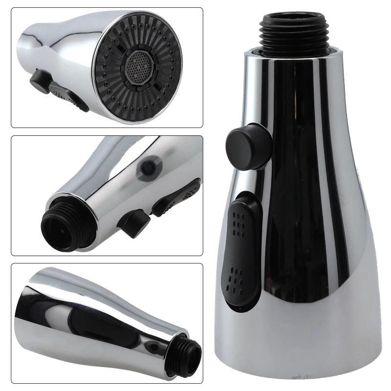 Pull-Out Faucet Nozzle Clear Plastic with Green Cap Water-Saving Filter Adapter for Kitchen Sink Bathroom Basin Easy Install