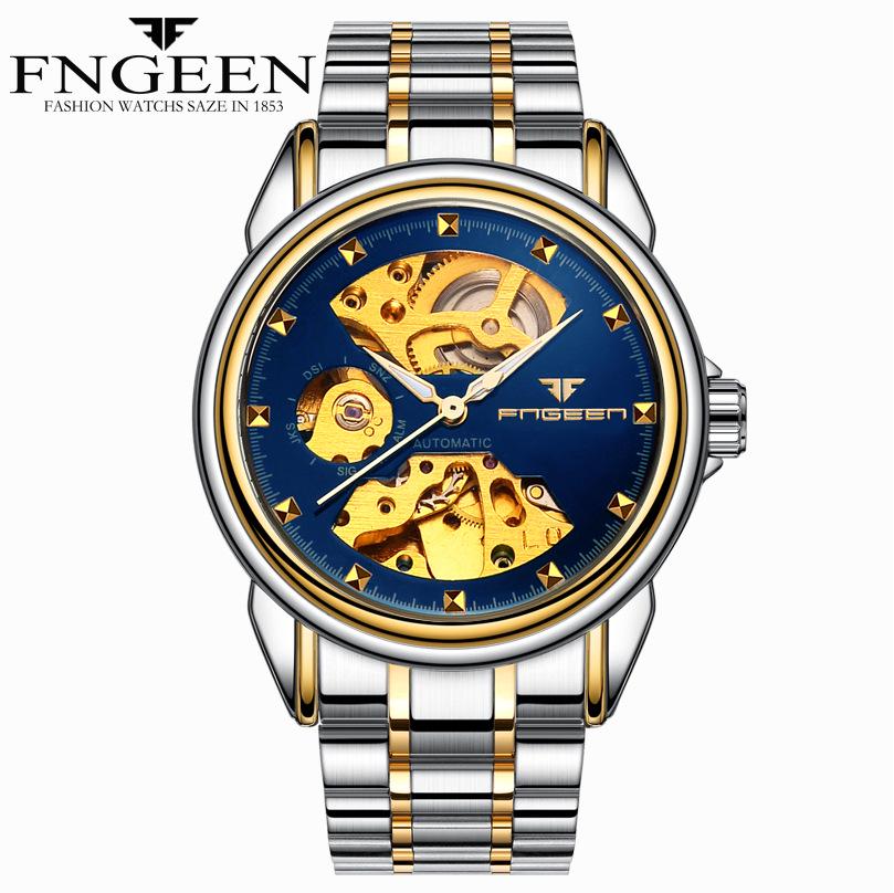 Couple Mechanical Watch Business Double-sided Hollow Men's Watch Waterproof Mechanical Gift Watch