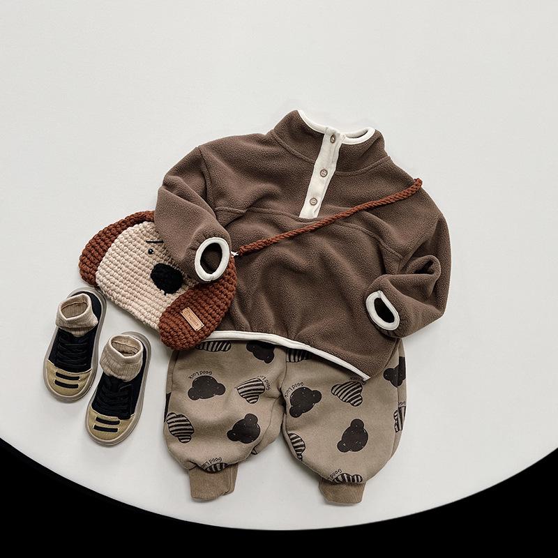 2025 Neue Winter Koreanischer Stil Fleece-Pullover für Jungen und Mädchen - Warme, Leichte und Allround-Oberteile für Kinder