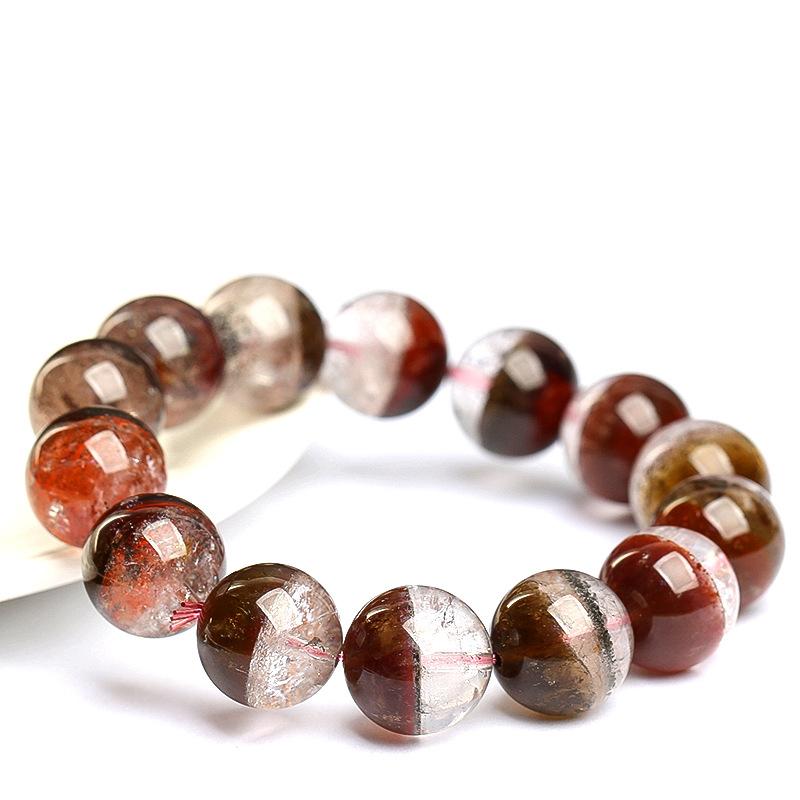 Hongchu Crystal Natural Aurora Colorful Treasure Bowl Bead Bracelet Old Mine Multi-Color Aurora Loose Bead Bracelet