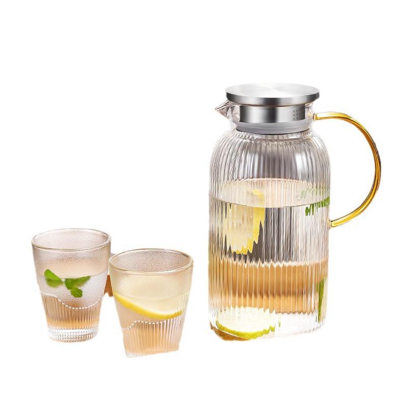 2025 Heat-Resistant Glass Kettle Set – Large Capacity Cold Water & Juice Jug
