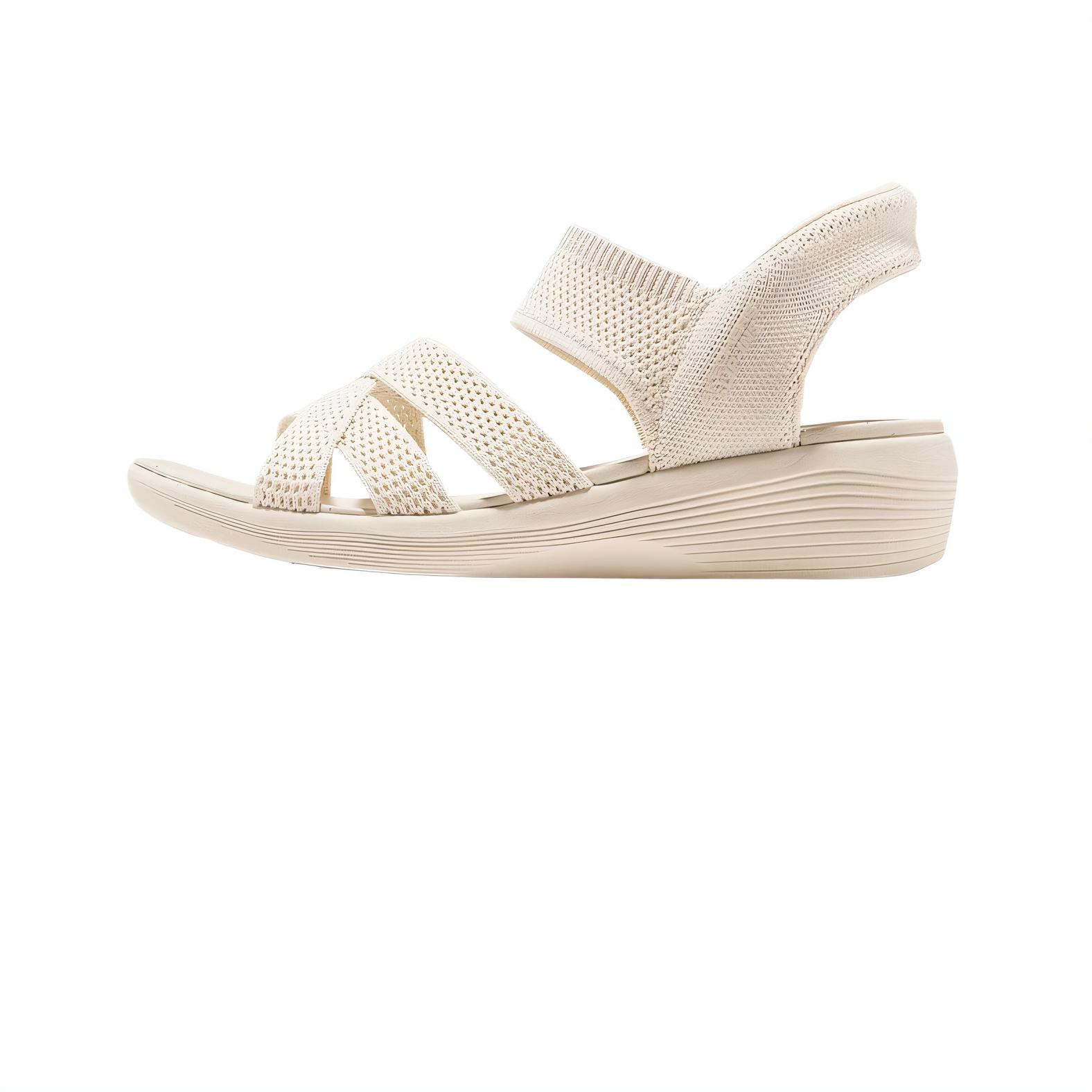Skechers Ladies Casual Wedge Sandals Comfortable Simple Fashion Versatile Beach Sandals Women sandals Off-White 163524-OFWT 40