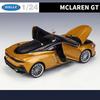 WELLY 1/24 McLaren GT Alloy Sports Car Model Diecasts Metal Racing Super Vehicles Car Model High Simulation Collection Kids Gift