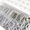 250 Stück verzinkter Stahl Splint Sortiment Set Verschiedene Größen Premium Material Haarnadel Splint Clips Rost Korrosionsbeständigkeit