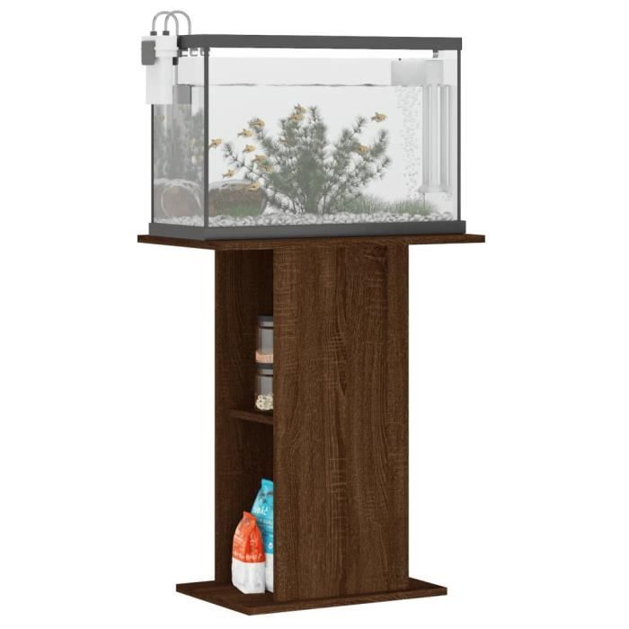 VidaXL Support pour aquarium chêne marron 60,5x36x72,5 cm 833646