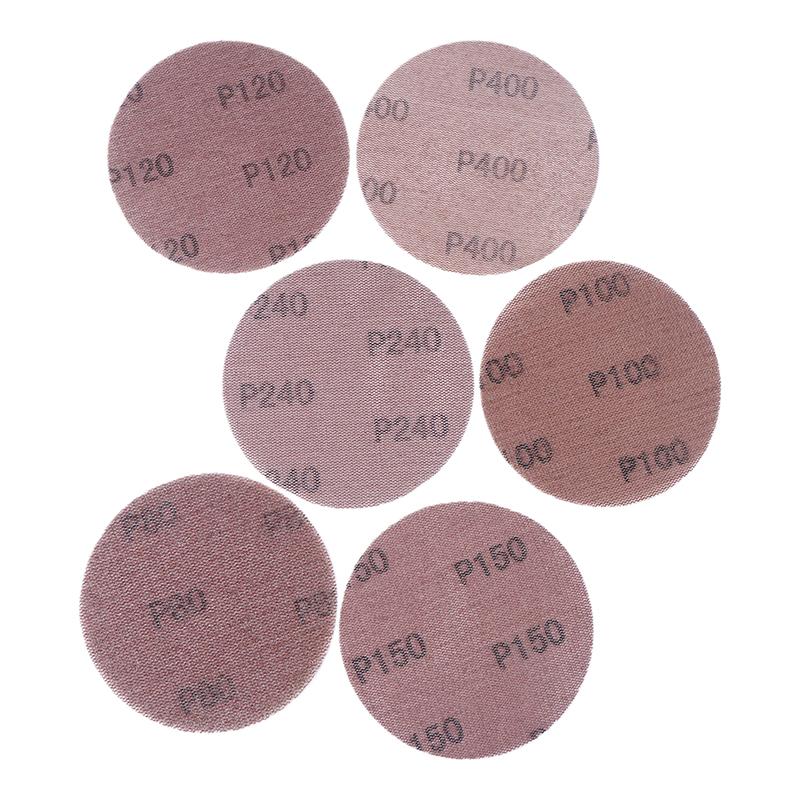 10 Stück 5 Zoll Klett-Schleifpapier Gitter-Schleifscheiben 125 mm Netz-Schleifpapier Staubfrei Anti-Blockierend Schleifpapier für Auto