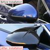 For KIA K5 Optima   ABS Car Rearview Side Mirror Cover Wing Cap Exterior Door Housing Shell Trim Adhesive Sticker