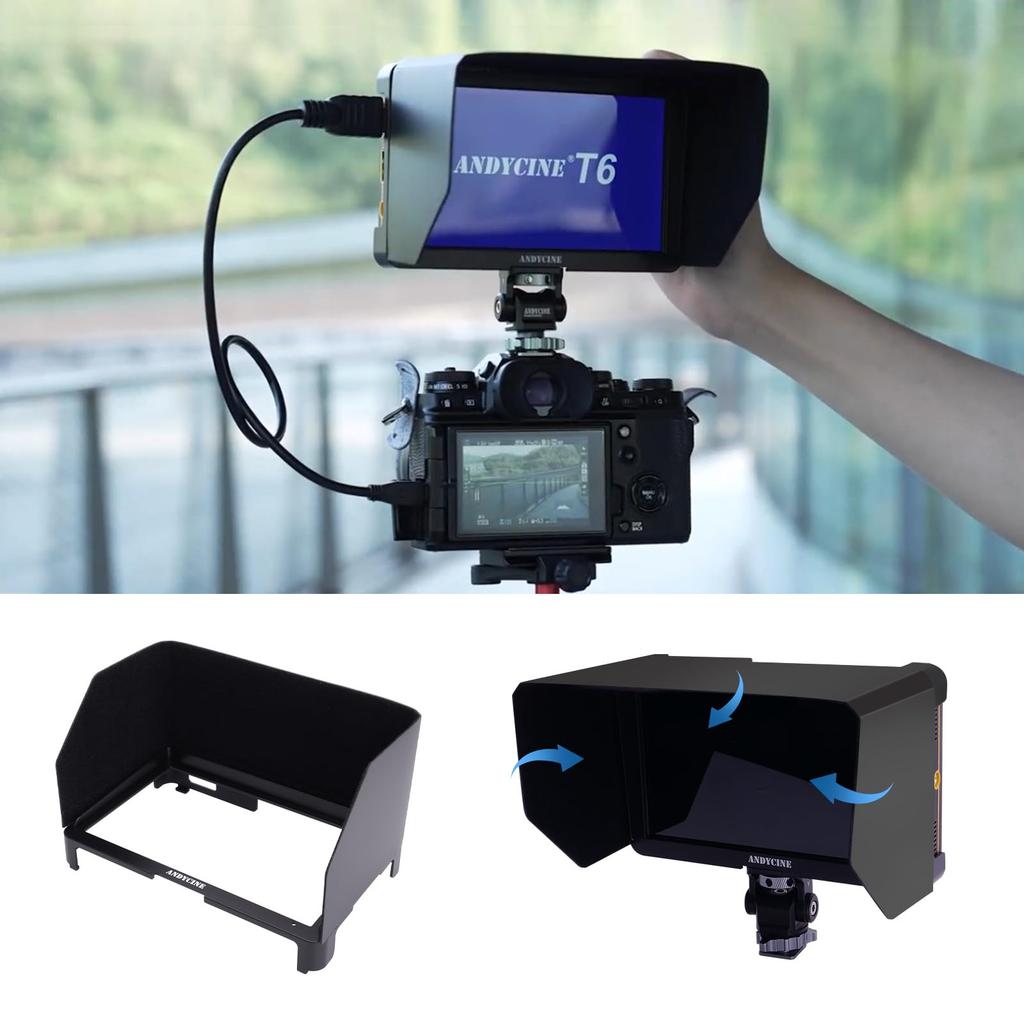 ANDYCINE T6 DSLR Video 1920x1080 Durable Aluminum 4K HDMI Full 3D LUTs Case 6-inch Monitor, Resolution, Shell, On-Camera Monitor, Waveform, (Carry