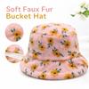 Women's Printed Fisherman Hat Warm Hat for Fall Winter Casual Outdoor Wear