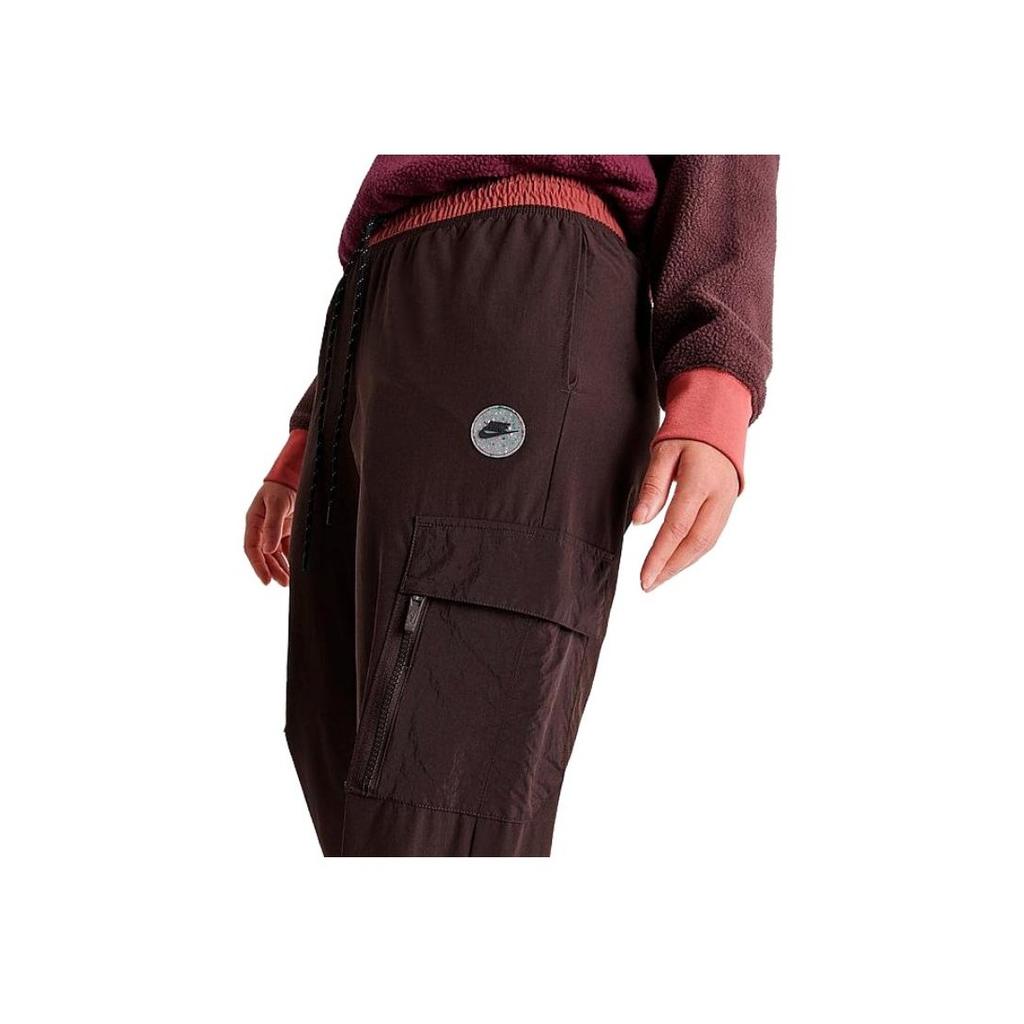 Nike Solid Fit Three-Quarter Sports Pants Women Bottoms Brown FB2188-203