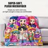 1 Pezzo Coperta in Flanella Cartone Animato K Pop Demon Hunter Peluche Coperta Alla Moda Calda per Camera da Letto Ufficio Riposino Viaggio Campeggio Carino Regalo per Fan