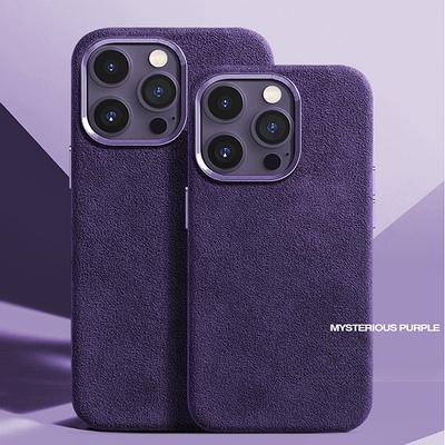 Luxe Suède Case voor IPhone 15 Pro Max 14 13 Pro 12 Magnetische Magsafe Opladen Schokbestendige Bescherming Cover