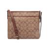 File 26 Classic Presbyopic Print PVC Shoulder Bag Large Women's Brown